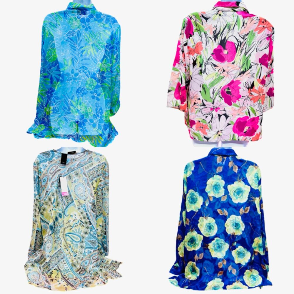 4 Blouses Size X 1X: Gloria Lance-Notation-Maggie Barn-MIXIT Long Sleeve(#56 - Picture 2 of 13